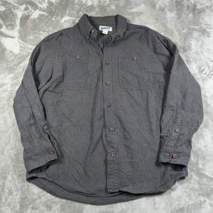 Duluth Trading Co Shirt Mens Large Free Swingin Flannel Button Down Relaxed Fit